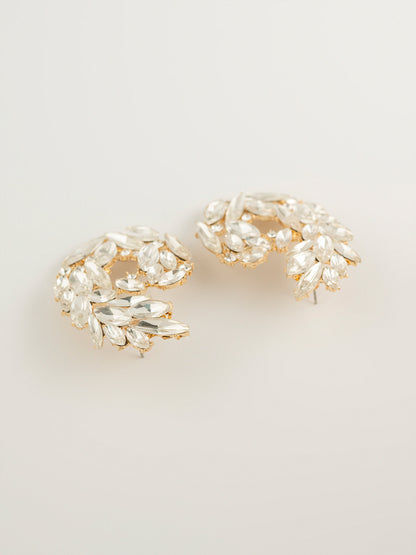 Curve Crystal Earrings