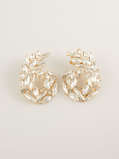 Curve Crystal Earrings