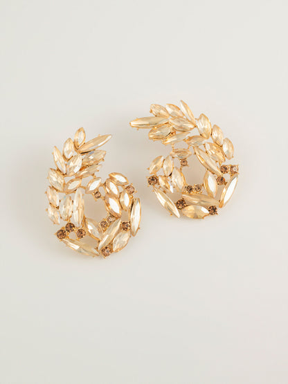 Curve Crystal Earrings