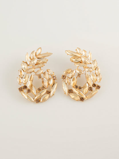 Curve Crystal Earrings