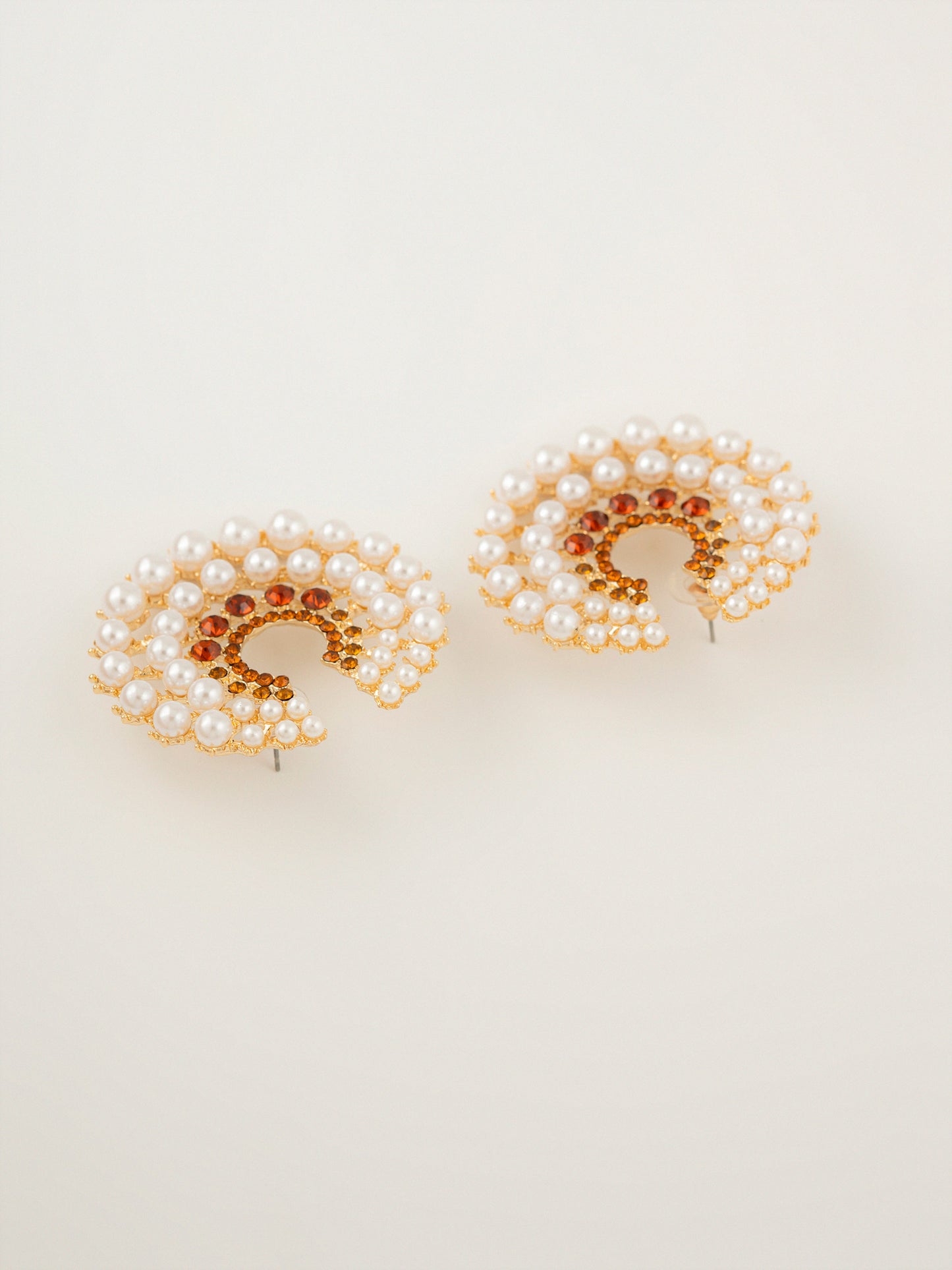 Crescent Pearl Earrings