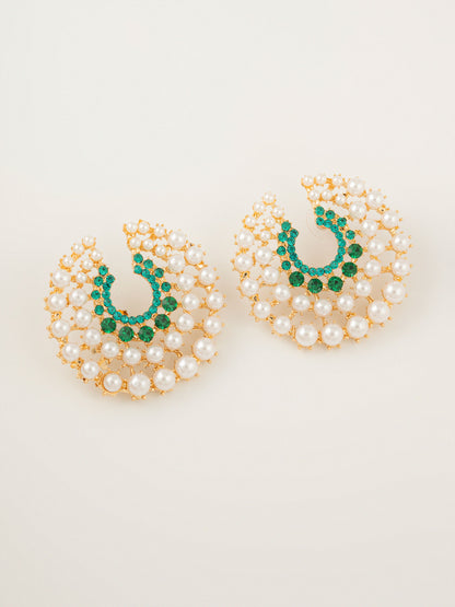 Crescent Pearl Earrings