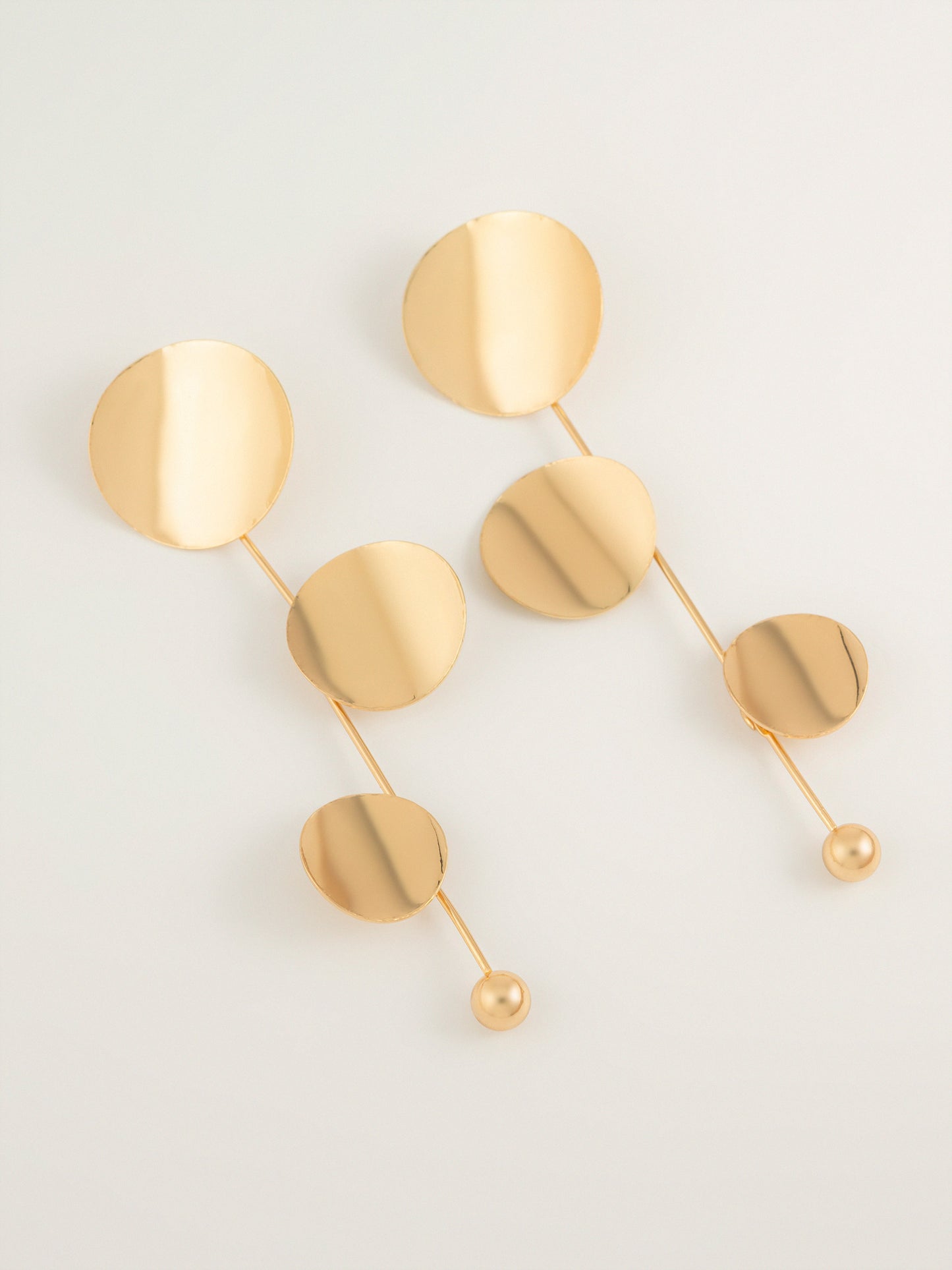 Disc Drop Earrings