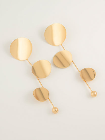 Disc Drop Earrings