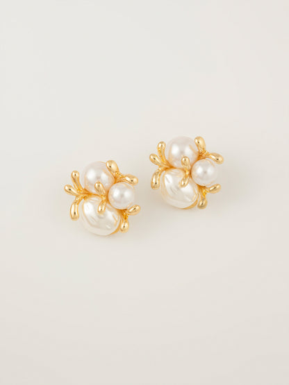 Pearl Cluster Earrings