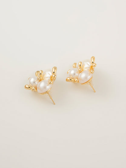 Pearl Cluster Earrings