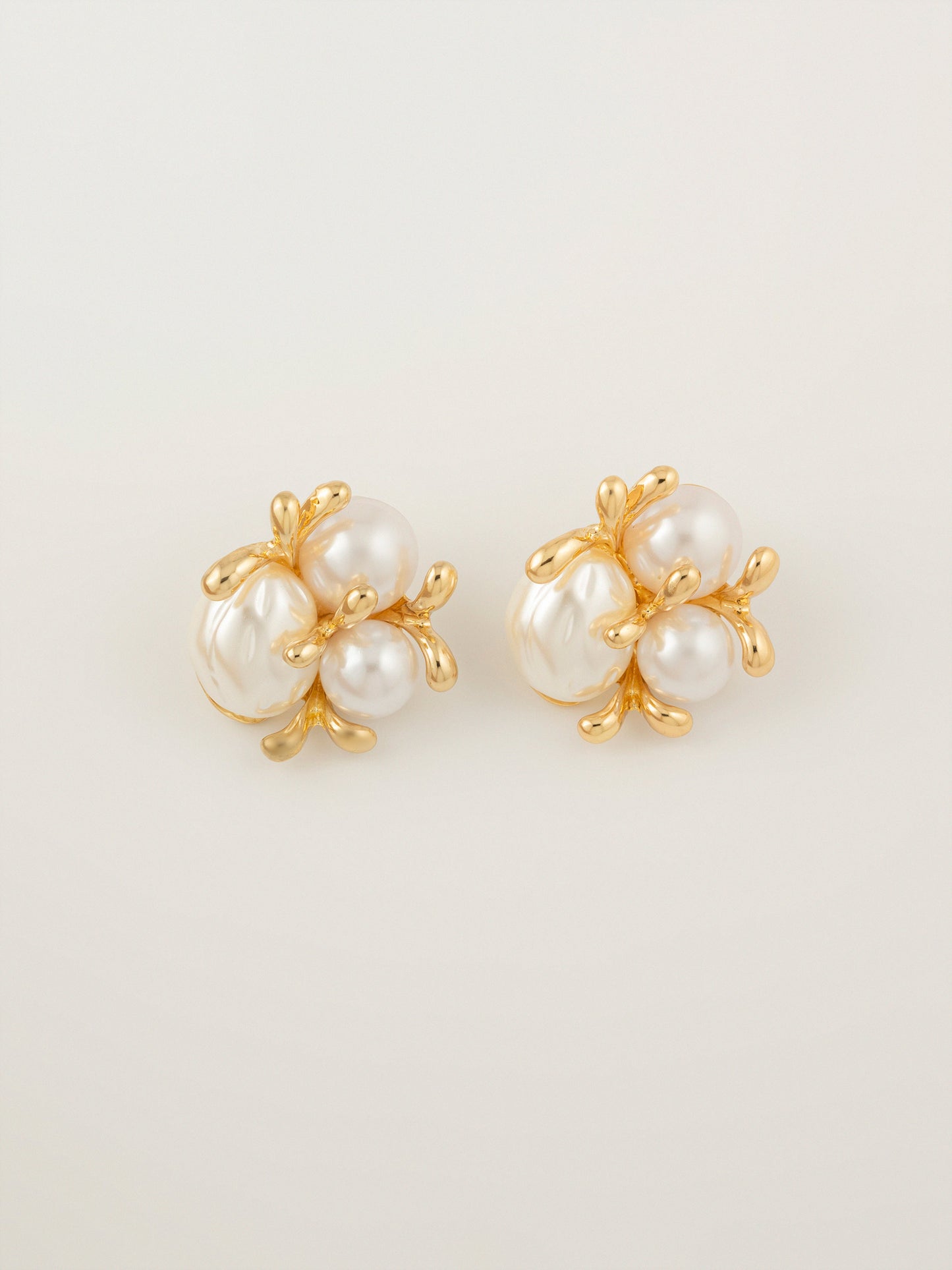 Pearl Cluster Earrings