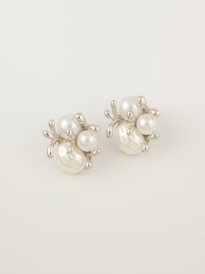 Pearl Cluster Earrings