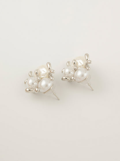 Pearl Cluster Earrings