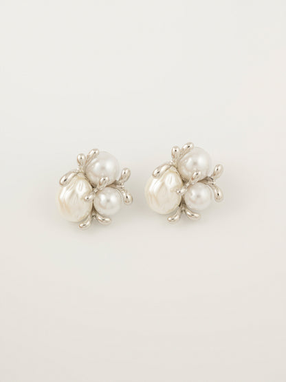 Pearl Cluster Earrings
