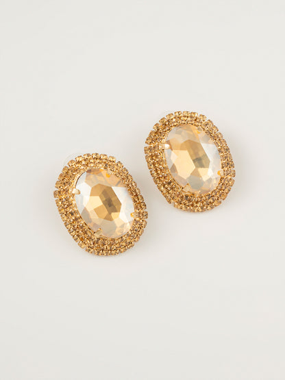 Stone Stud Earrings