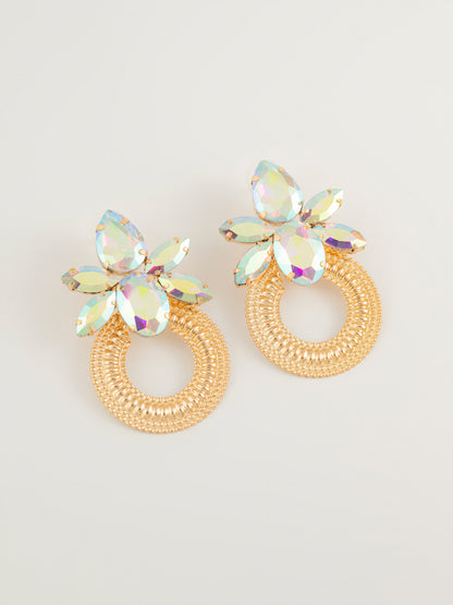 Floral Crystal Earrings