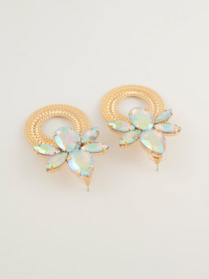 Floral Crystal Earrings