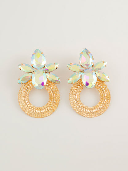 Floral Crystal Earrings