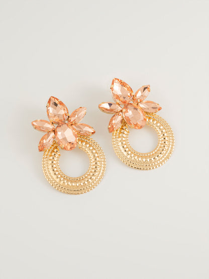 Floral Crystal Earrings