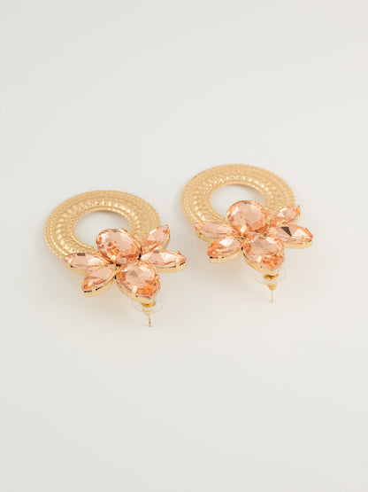 Floral Crystal Earrings
