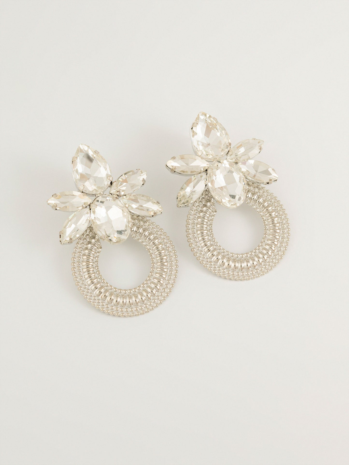 Floral Crystal Earrings