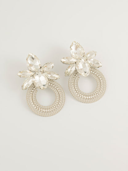 Floral Crystal Earrings