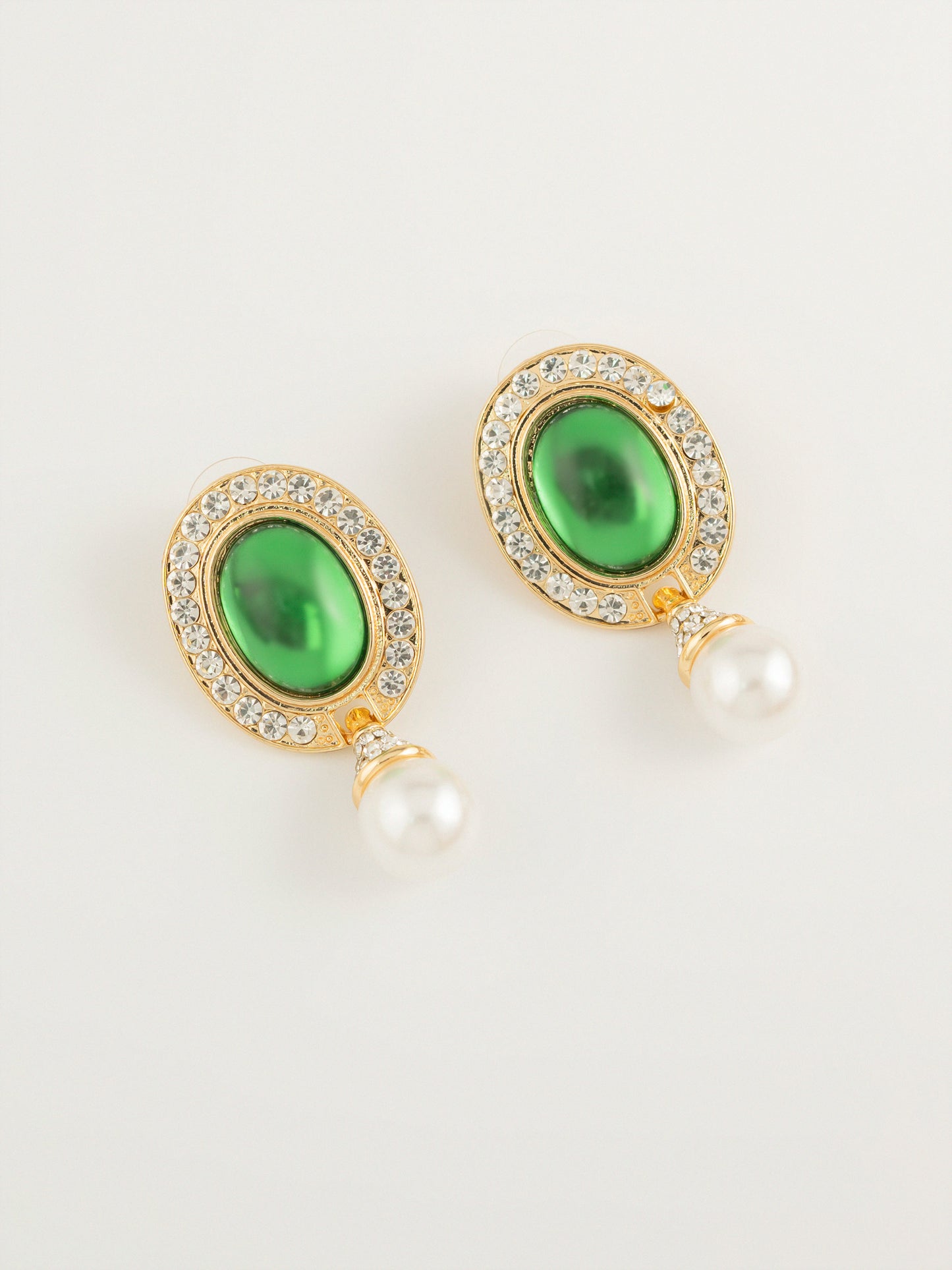 Oval Stone Earrings