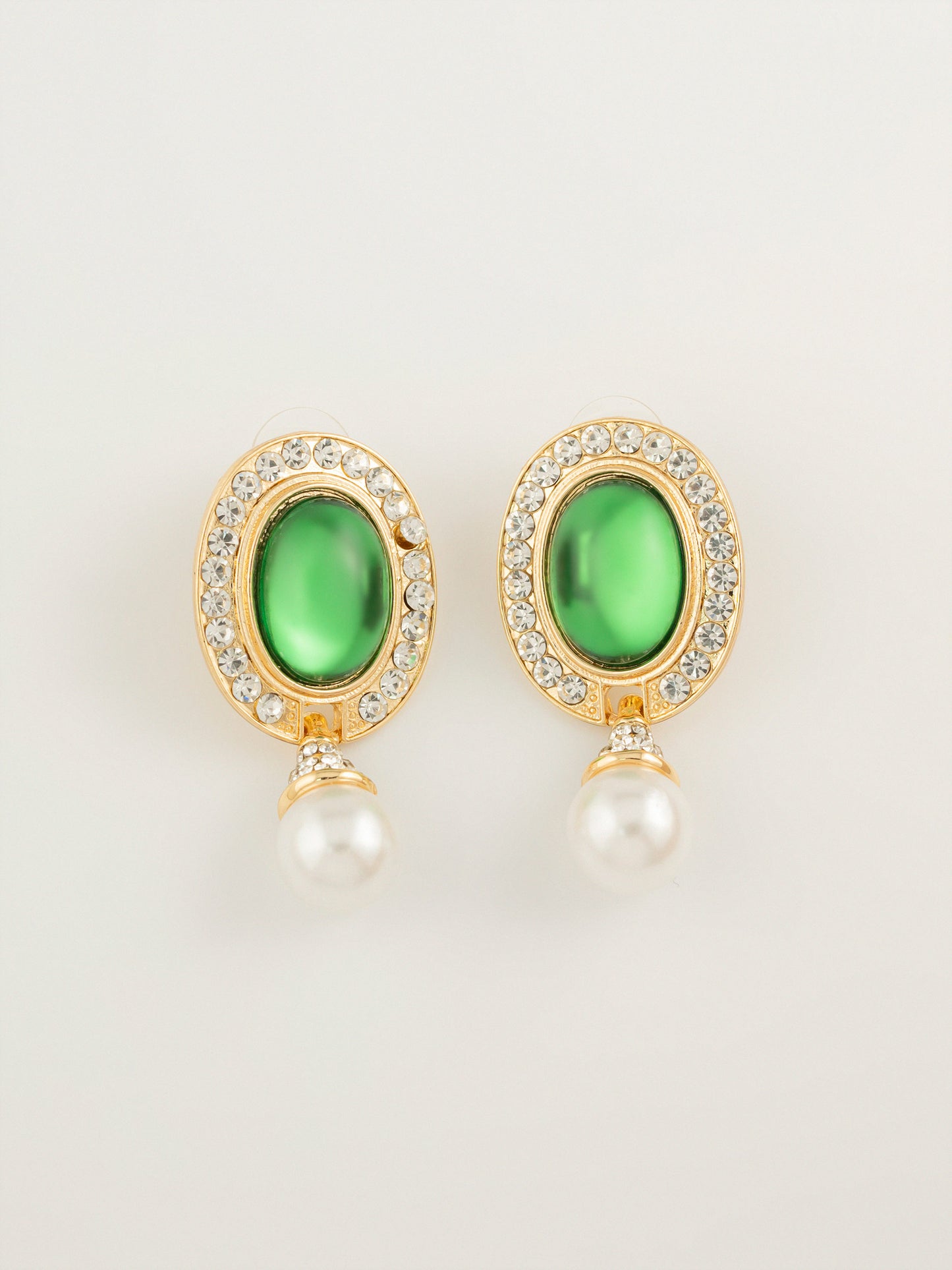 Oval Stone Earrings