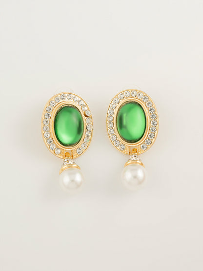 Oval Stone Earrings