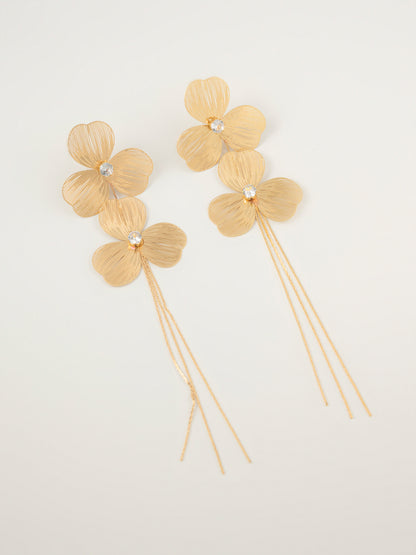 Floral Tassel Earrings