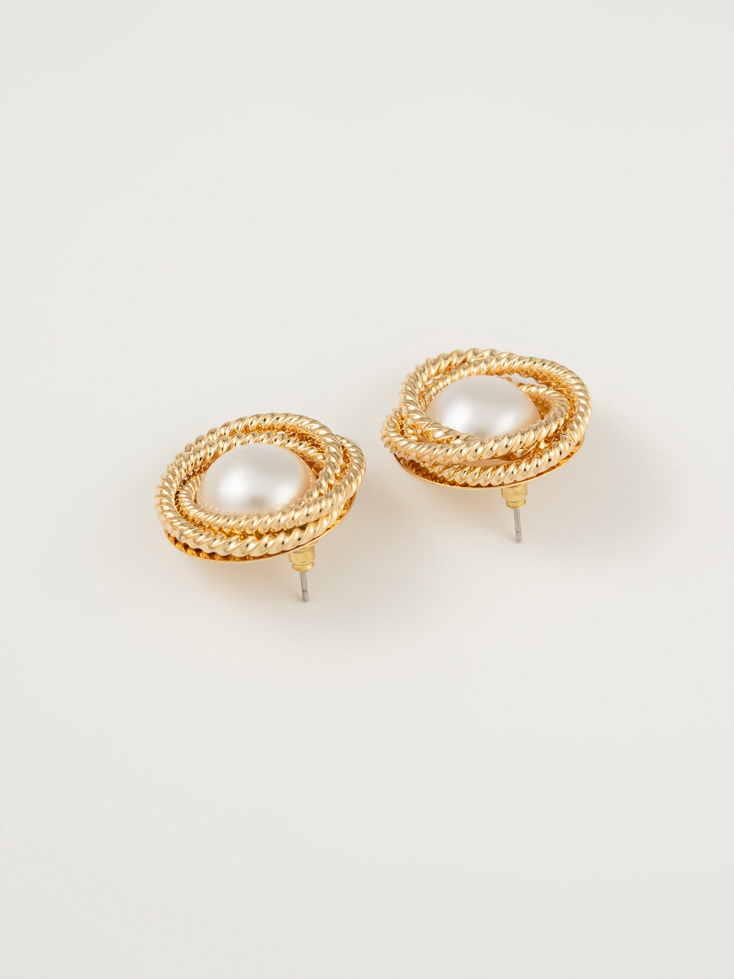 Twisted Pearl Studs