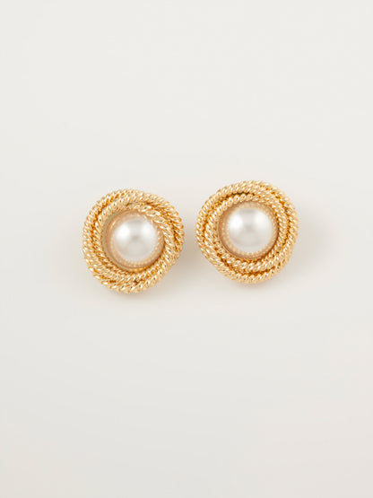 Twisted Pearl Studs