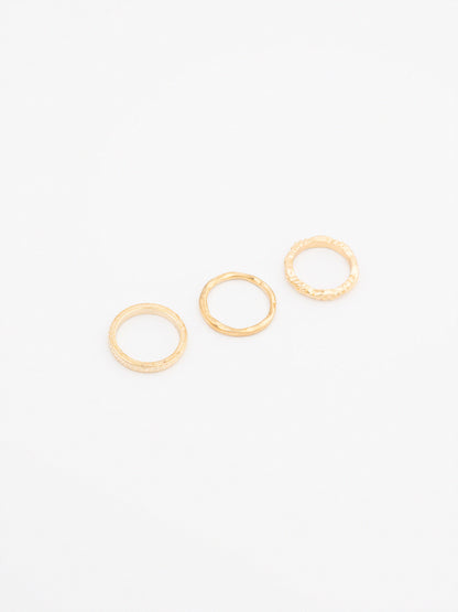 Textured Ring Set