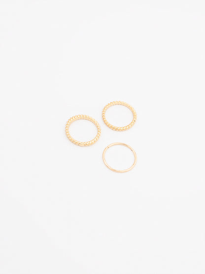 Textured Ring Set