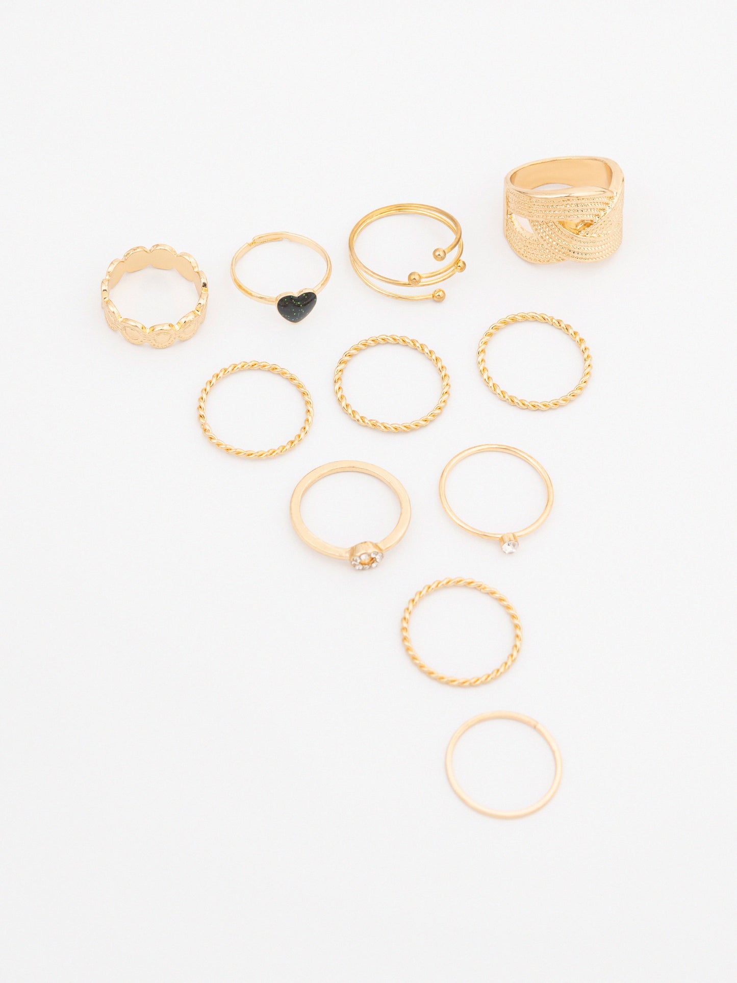Scalloped Ring Set