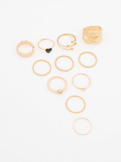 Scalloped Ring Set