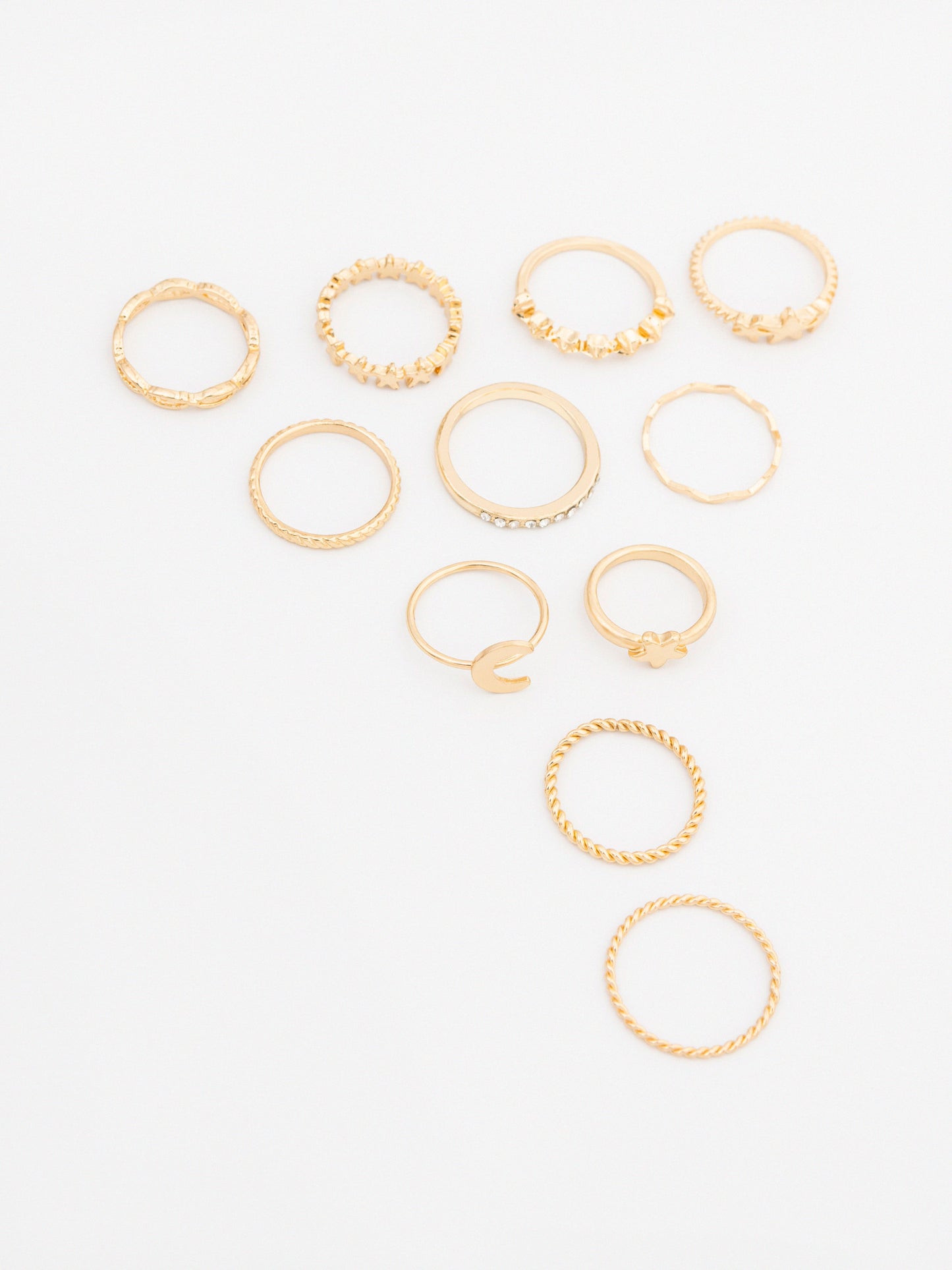 Hammered Ring Set