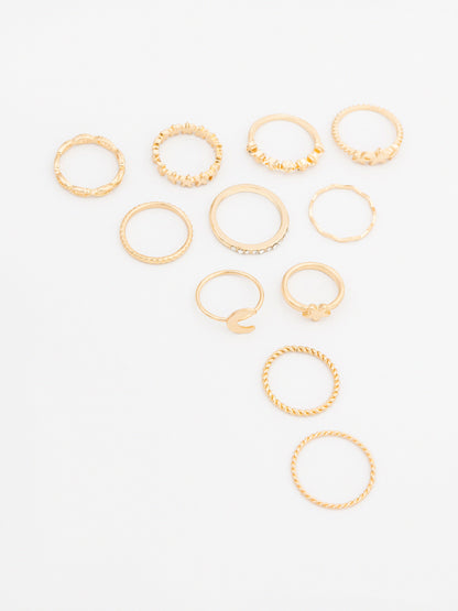 Hammered Ring Set