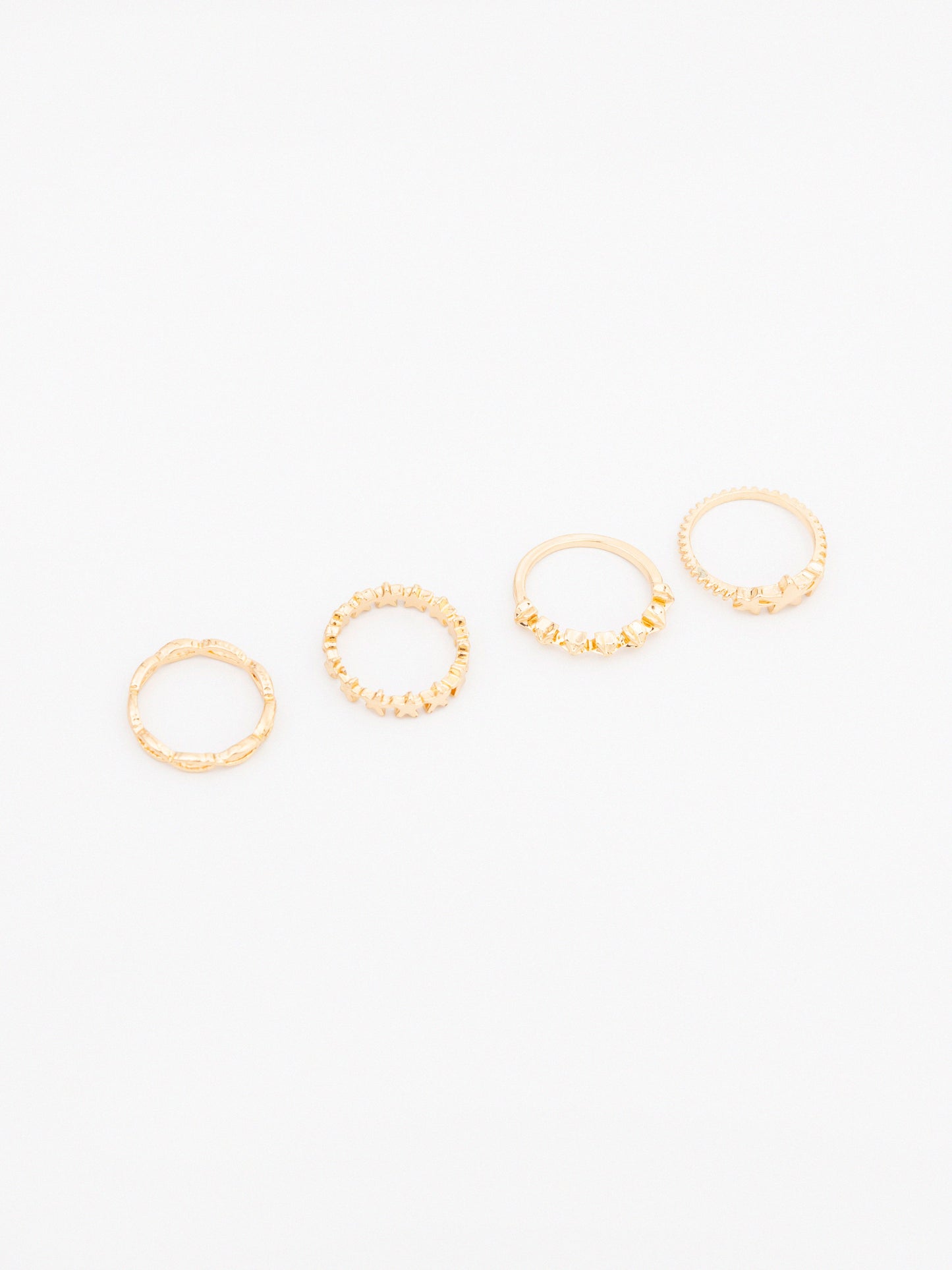 Hammered Ring Set
