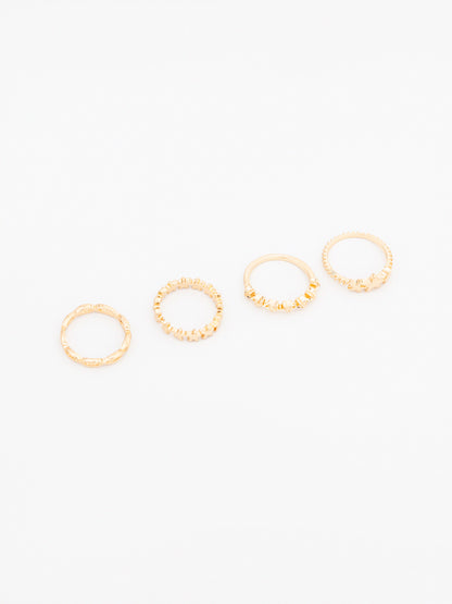 Hammered Ring Set