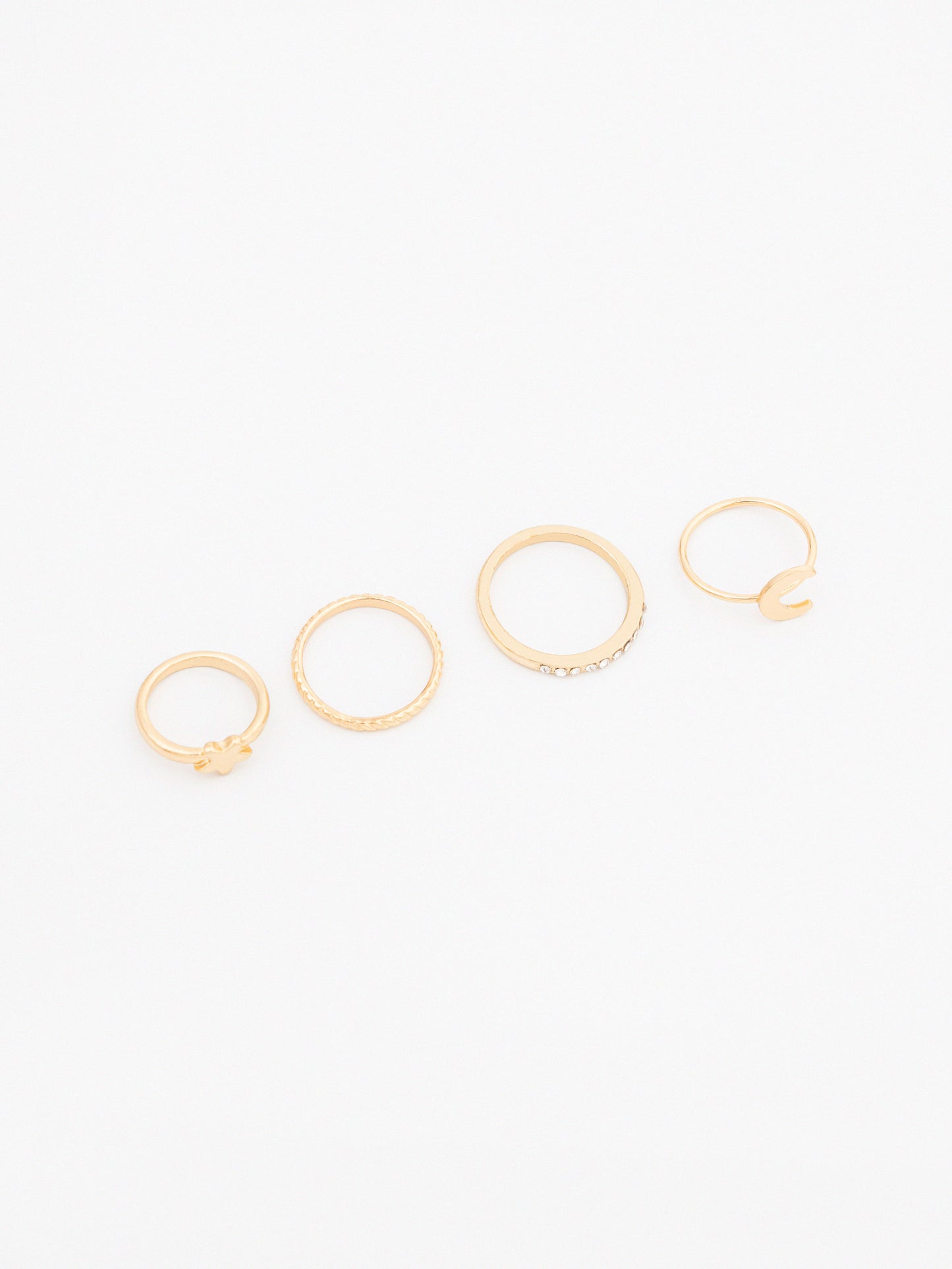 Hammered Ring Set