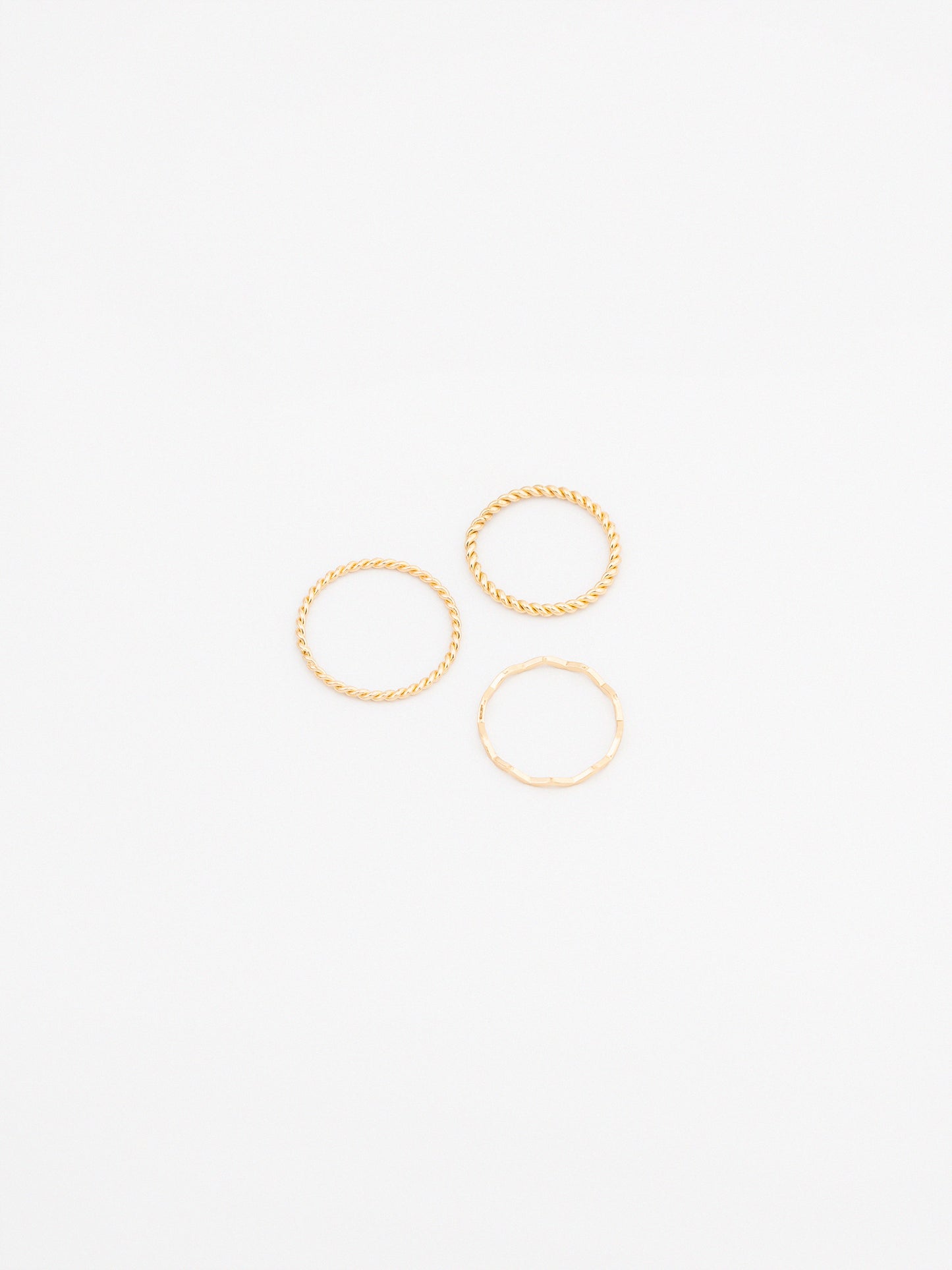 Hammered Ring Set