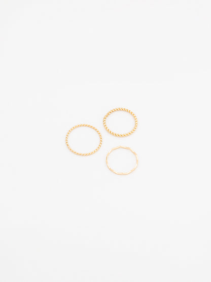 Hammered Ring Set