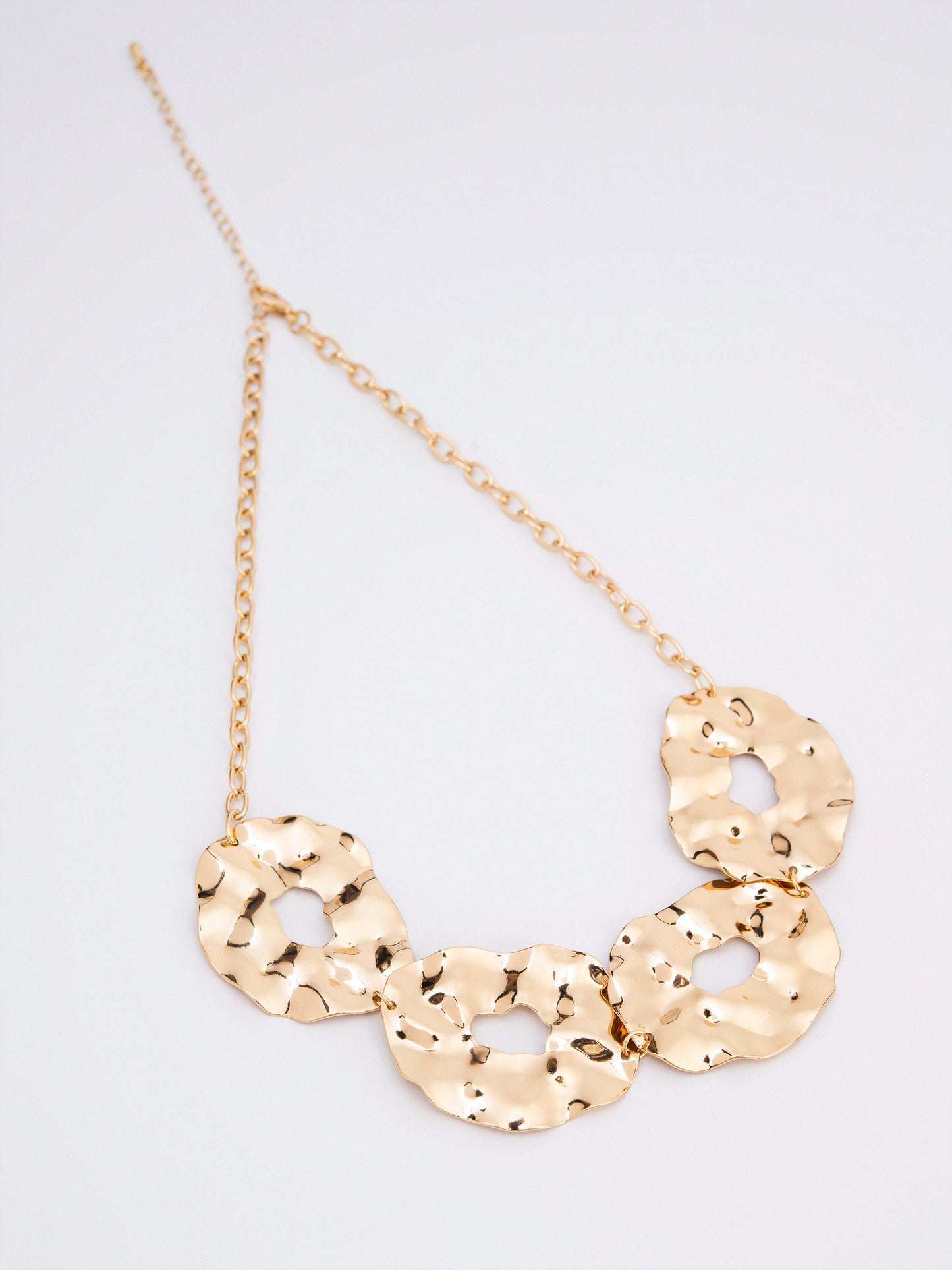 Hammered Disc Necklace