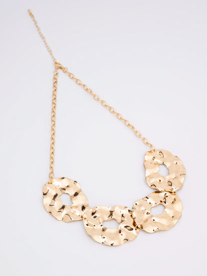 Hammered Disc Necklace