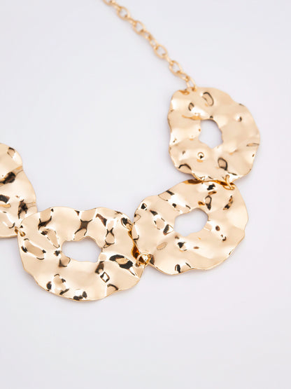 Hammered Disc Necklace
