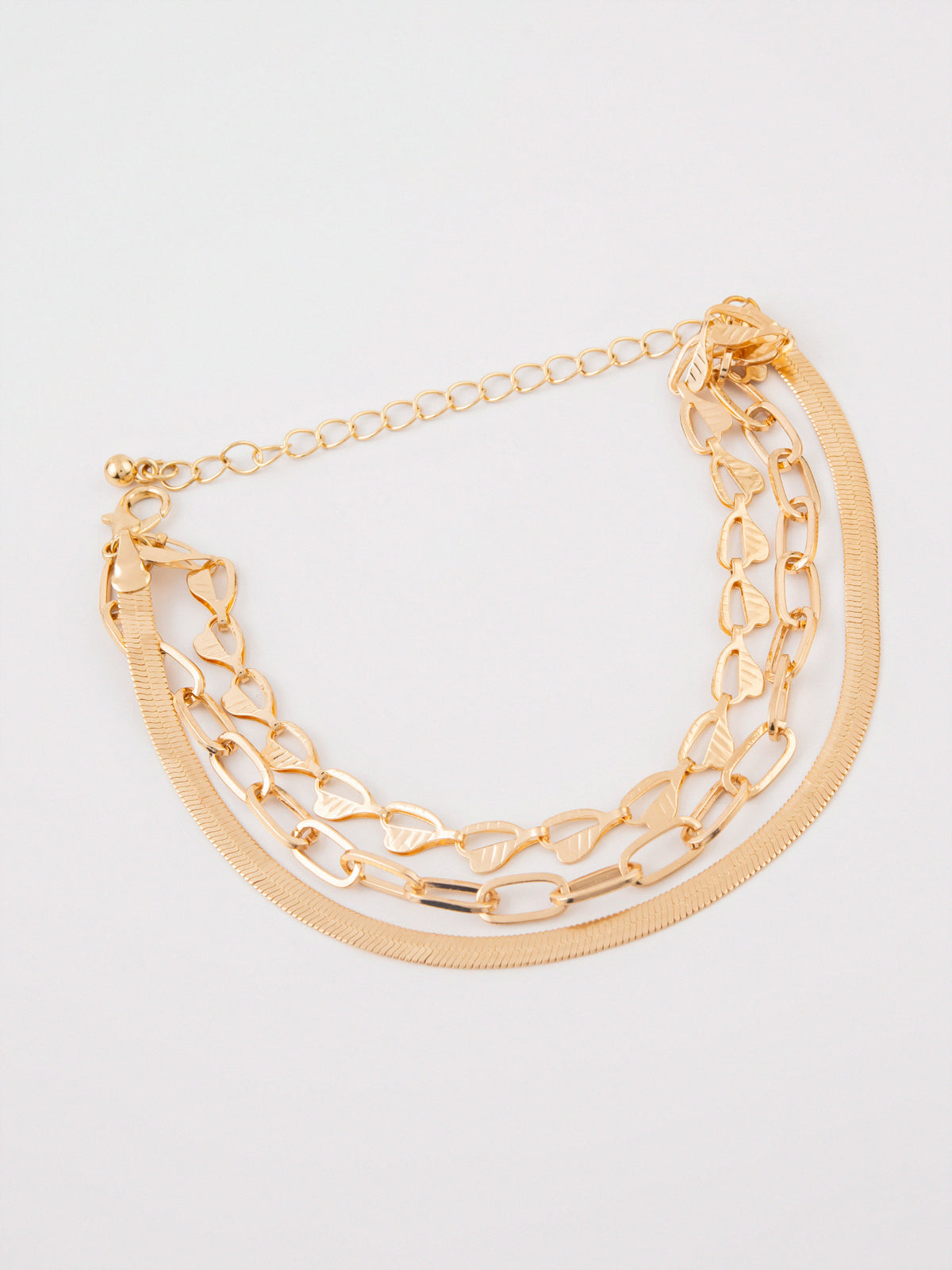 Layered chain Anklet