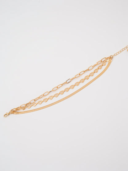 Layered chain Anklet