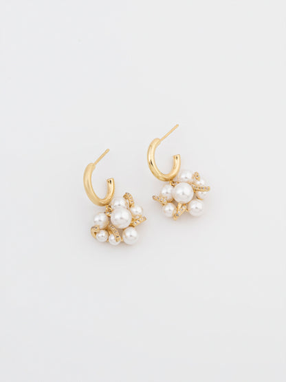 Pearl Cluster Earrings