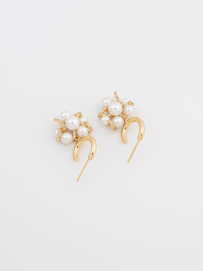 Pearl Cluster Earrings