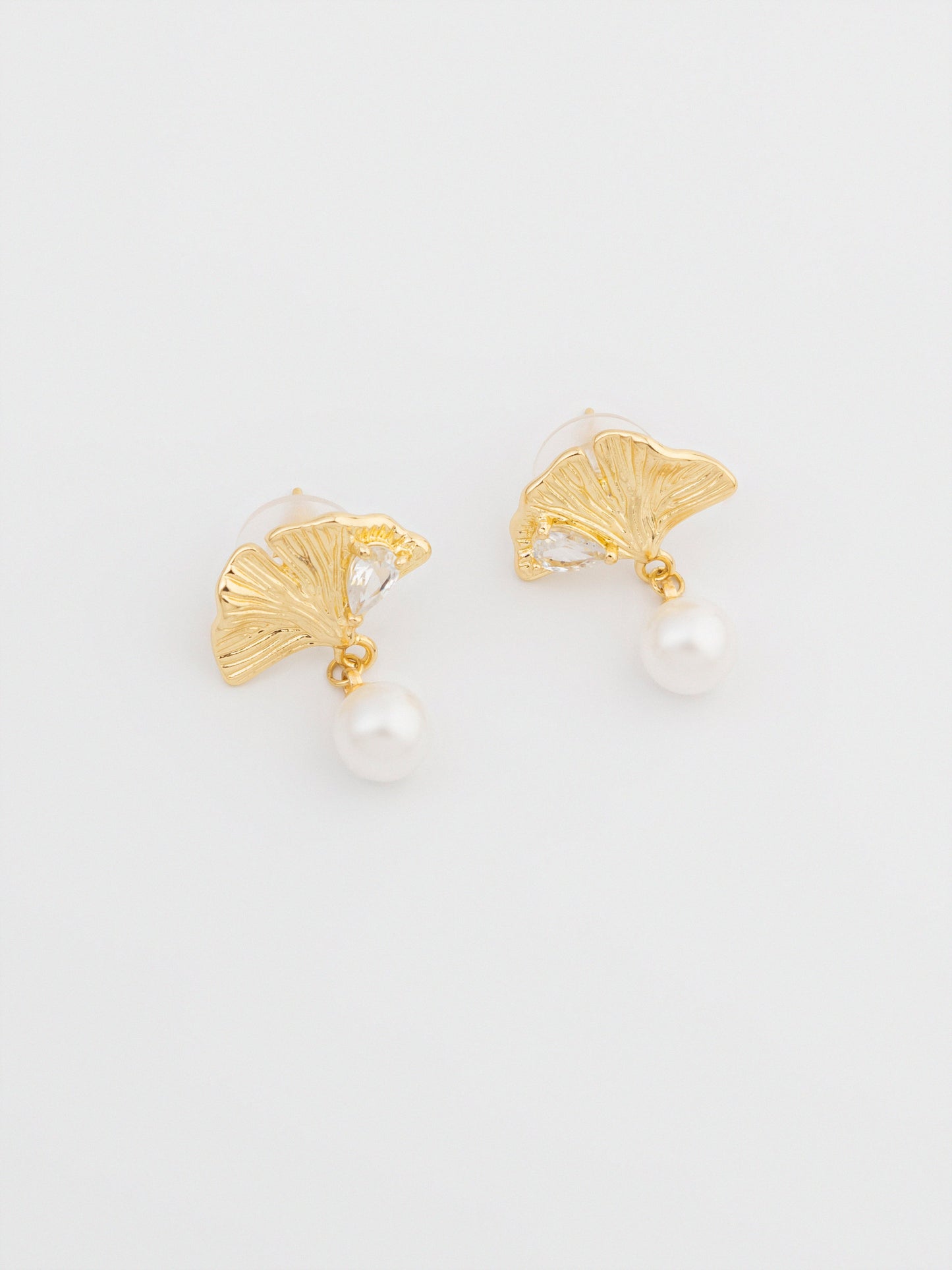 Ginkgo Pearl Earrings