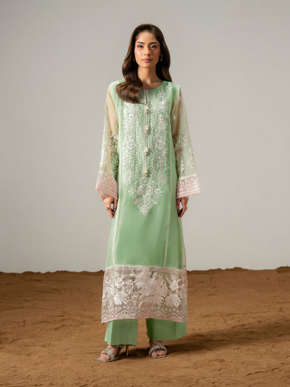 2 Piece Organza Suit-Embroidered (Pret)