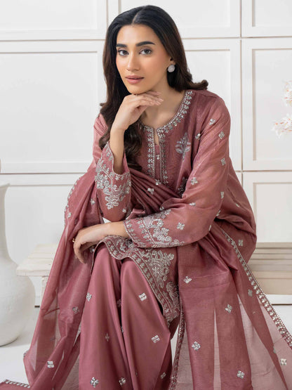 3 Piece Net Suit-Embellished (Pret)