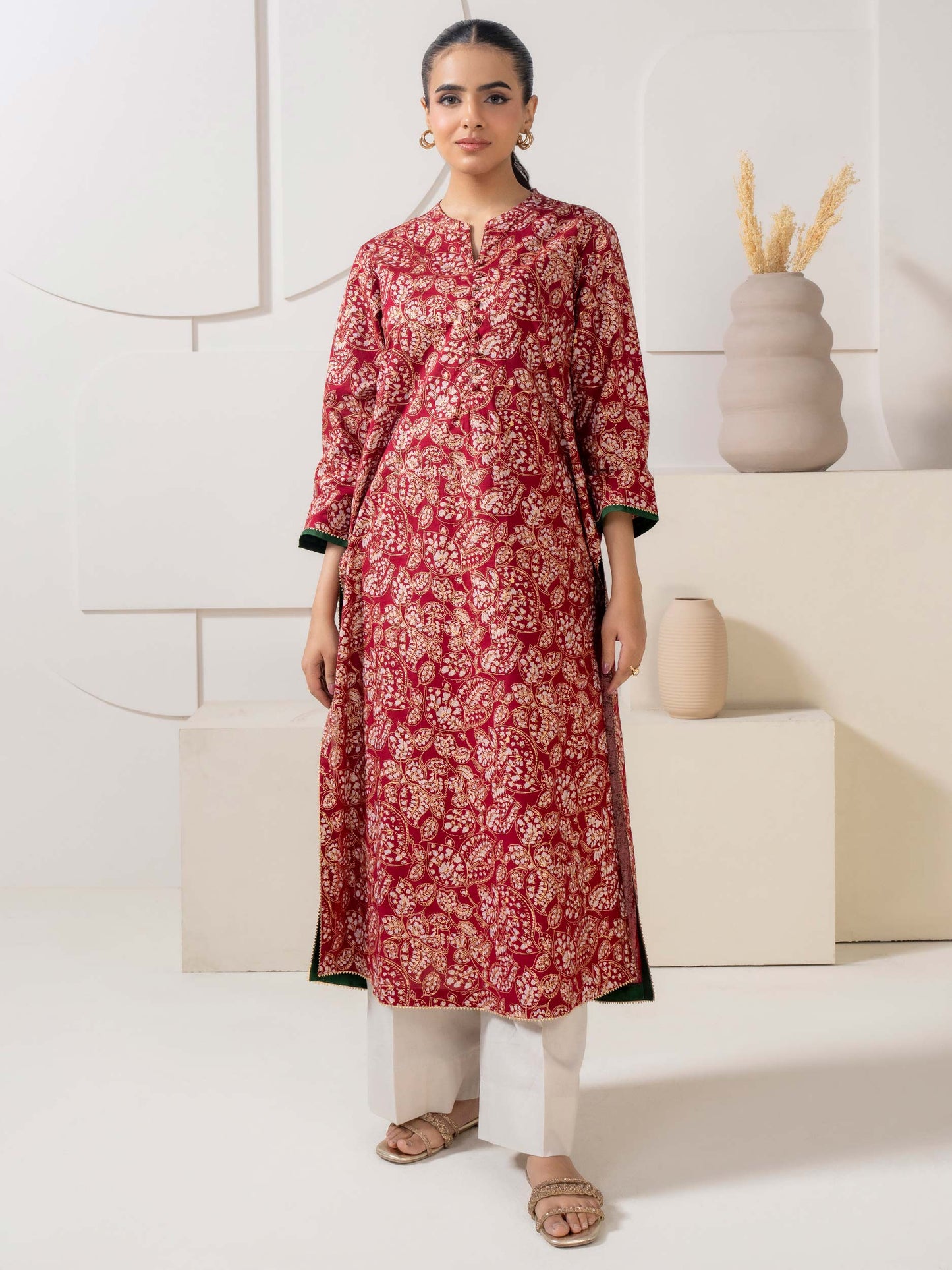 Lawn Shirt-Paste Print (Pret)